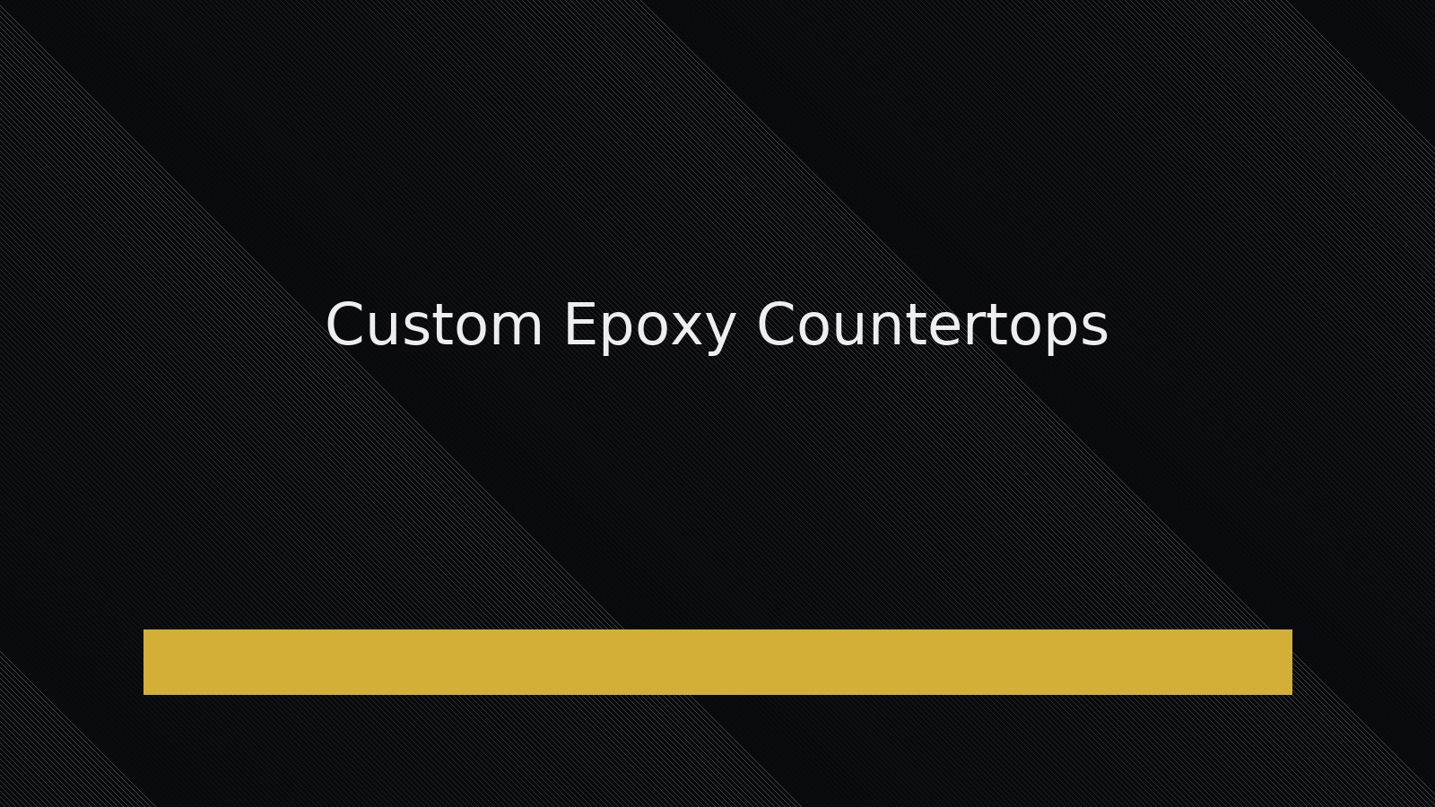 Epoxy countertops